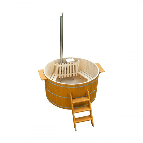 Ciubăr rotund din stejar deschis LUMEA