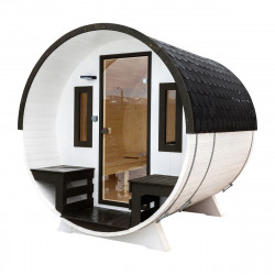 Saună butoi alb HUBRA